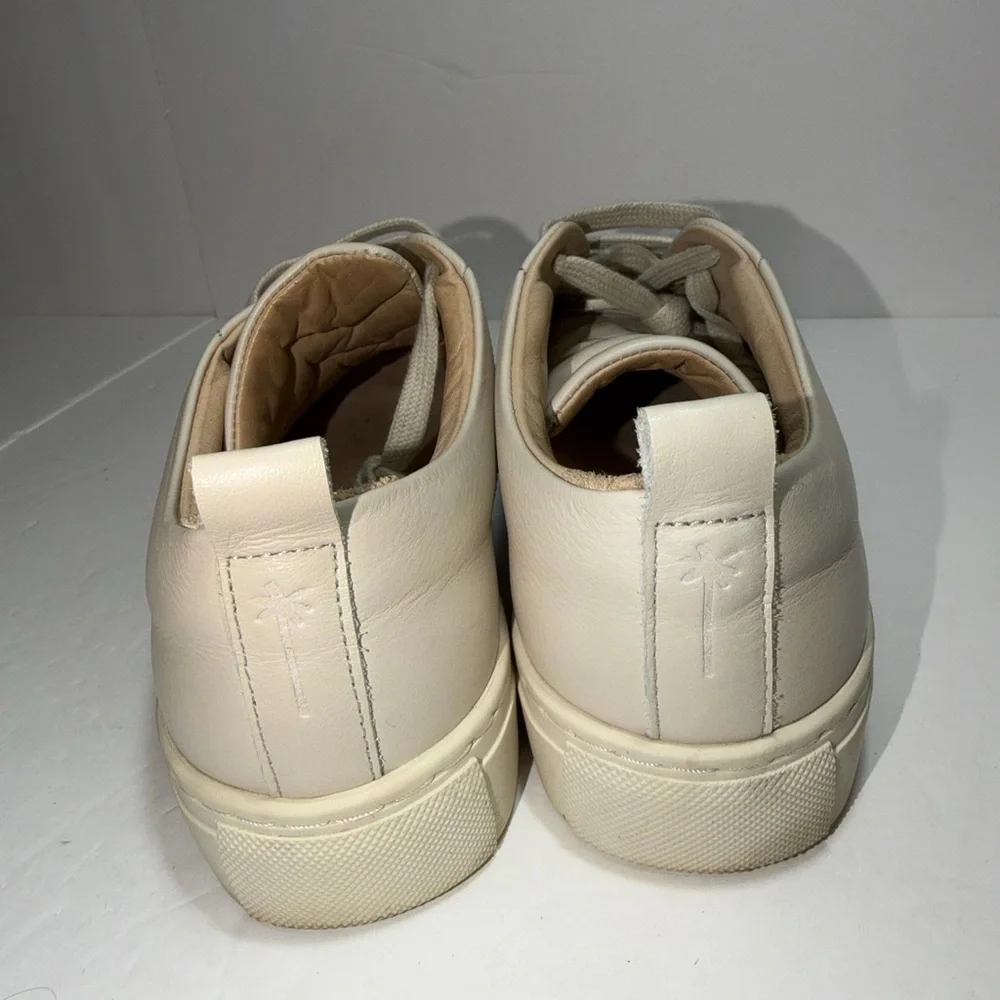 Kanebei‎ Women's Cream Leather Sneakers size 38 or us 7.5